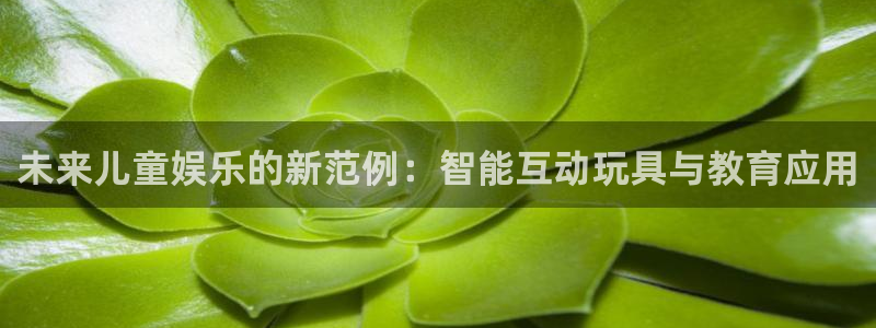 星空娱乐网：未来儿童娱乐的新范例：智能互动玩具与教育应用